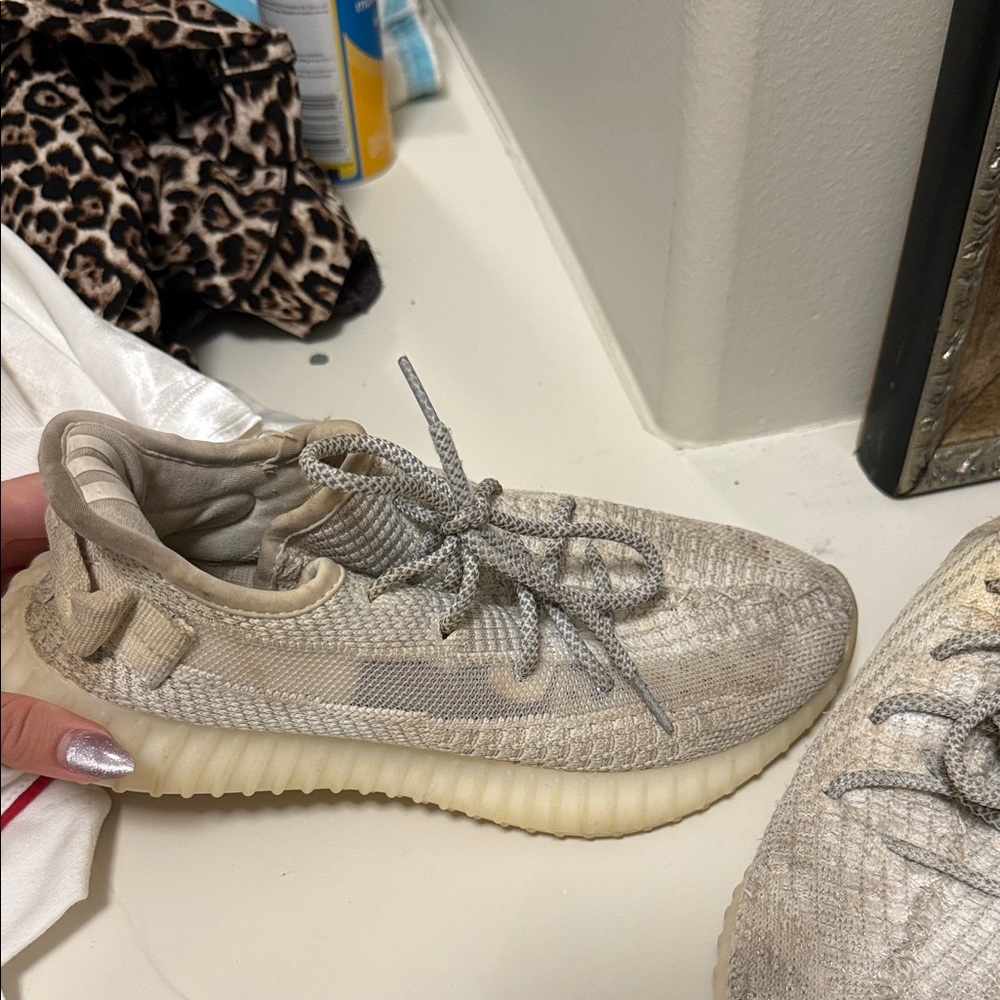 Yeezy Athletic Shoes in Beige and Cream
